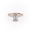 Emerald Cut Lab Diamond Ring, Hidden Halo