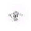 Emerald Cut Lab Diamond Twist Ring