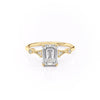 Emerald Cut Lab Diamond Vintage Design