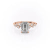 Emerald Cut Lab Diamond With Hidden Halo And Side Stones