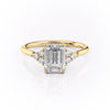 Emerald Cut Lab Diamond With Side Stones