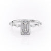 Emerald Cut Lab Diamond With Stone Set Shoulders