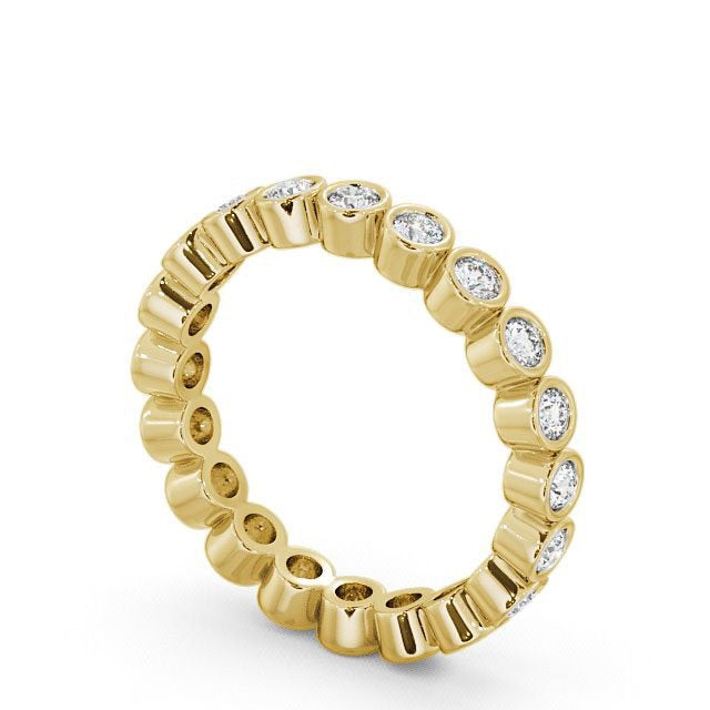 Full Eternity Ring, Round Cut Rub-Over Setting