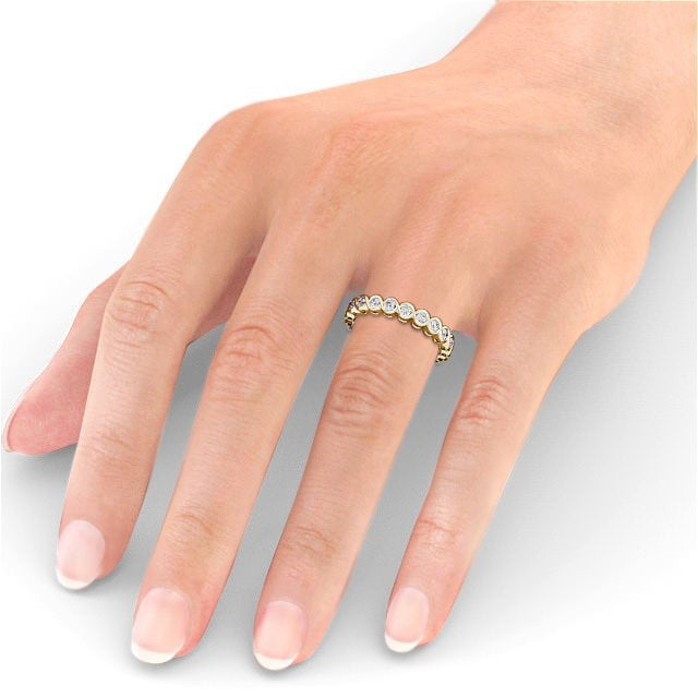 Full Eternity Ring, Round Cut Rub-Over Setting