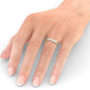 Half Eternity Ring, Offset Round Cut Stones