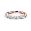 Half Eternity Ring, Round Cut Double Row