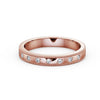 Half Eternity Ring, Round Cut, Milgrain Edge