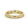 Half Eternity Ring, Round Cut, Milgrain Edge
