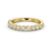Half Eternity Ring, Round Cut Rub-Over