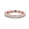 Half Eternity Ring, Round Cut Rub-Over