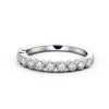 Half Eternity Ring, Round Cut With Milgrain Edge