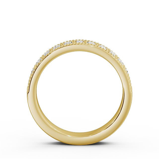 Half Eternity Ring, Vintage Design, Milgrain Edge
