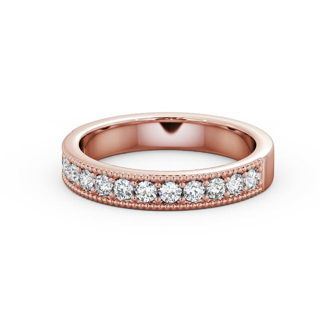 Half Eternity Ring, Vintage Design, Milgrain Edge