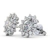 Halo Earrings 1.40ct each, Oval Cut