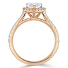 Heart Cut Lab Diamond, Classic Halo Engagement Ring