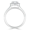 Heart Cut Lab Diamond Engagement Ring, Classic Halo