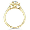 Heart Cut Lab Diamond Engagement Ring, Classic Halo