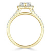 Heart Cut Lab Diamond Engagement Ring, Classic Halo
