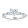 Heart Cut Lab Diamond Engagement Ring, Classic Style