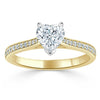 Heart Cut Lab Diamond Engagement Ring, Classic Style