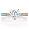 Heart Cut Lab Diamond Engagement Ring, Classic Style