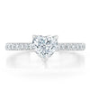 Heart Cut Lab Diamond Engagement Ring, Classic Style