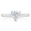 Heart Cut Lab Diamond Engagement Ring, Classic Style