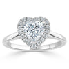 Heart Cut Lab Diamond Halo Engagement Ring