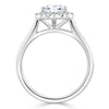 Heart Cut Lab Diamond Halo Engagement Ring