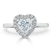 Heart Cut Lab Diamond Halo Engagement Ring