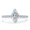 Marquise Cut Lab Diamond Engagement Ring, Classic Style