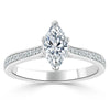 Marquise Cut Lab Diamond Engagement Ring, Classic Style