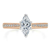 Marquise Cut Lab Diamond Engagement Ring, Classic Style