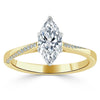 Marquise Cut Lab Diamond Engagement Ring, Classic Style