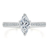 Marquise Cut Lab Diamond Engagement Ring, Classic Style