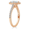 Marquise Cut Lab Diamond Halo Engagement Ring, Tiffany Style