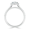 Marquise Cut Lab Diamond Halo Engagement Ring, Tiffany Style