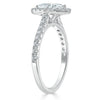 Marquise Cut Lab Diamond Halo Engagement Ring, Tiffany Style