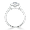 Marquise Cut Lab Diamond Halo Engagement Ring, Tiffany Style