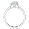 Marquise Cut Lab Diamond Halo Engagement Ring, Tiffany Style