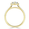 Marquise Cut Lab Diamond Halo Engagement Ring, Tiffany Style