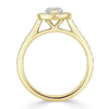Marquise Cut Lab Diamond Halo Engagement Ring, Tiffany Style