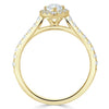 Marquise Cut Lab Diamond Halo Engagement Ring, Tiffany Style