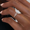 Marquise Cut Lab Diamond With Hidden Halo And Side Stones