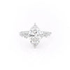 Marquise Cut Lab Diamond With Hidden Halo And Side Stones