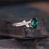 Nature Inspired Emerald Engagement Ring