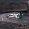 Nature Inspired Emerald Engagement Ring