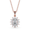 Oval Cut Classic Halo Pendant