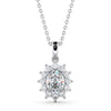 Oval Cut Classic Halo Pendant