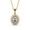 Oval Cut Classic Halo Pendant